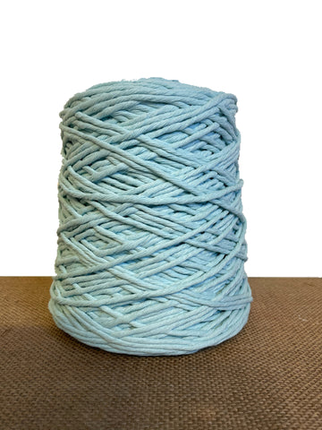 1kg Coloured 1ply Recycled Macrame Cotton String - 3mm - Seafoam