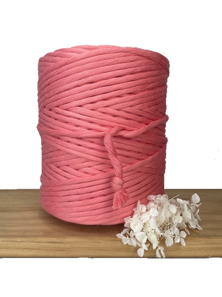 1kg 5mm 100% Pure Deluxe Macrame Cotton 1ply String - Guava