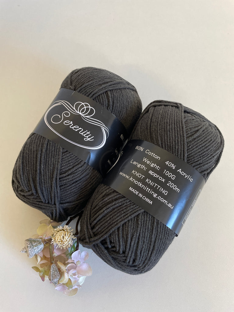 KK Serenity Cotton Yarn - Charcoal (20)
