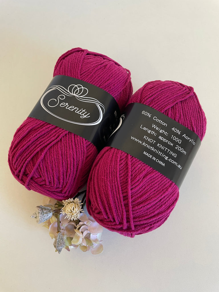 KK Serenity Cotton Yarn - Cerise (39)