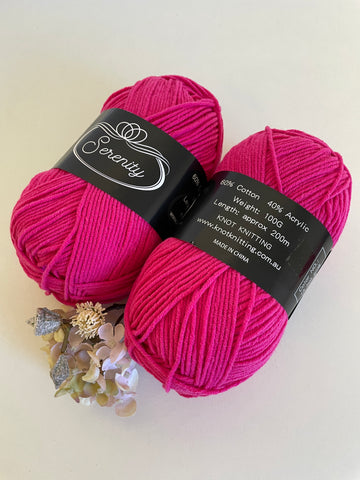 KK Serenity Cotton Yarn - Hot Pink (13)