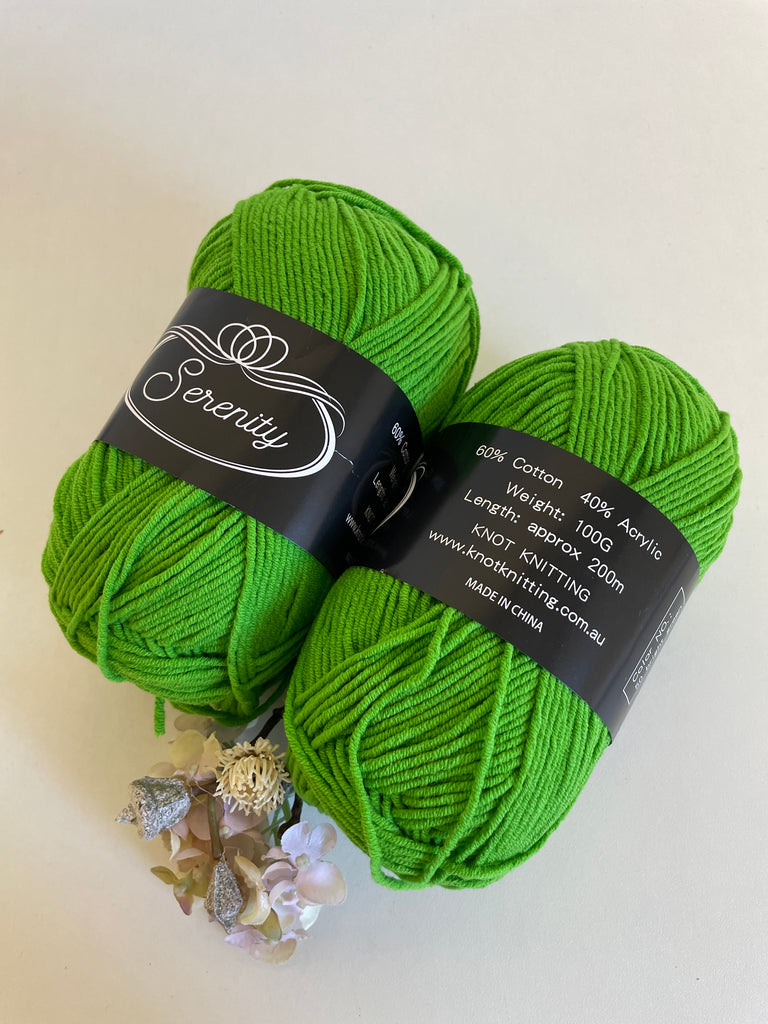 KK Serenity Cotton Yarn - Bright Green (50)