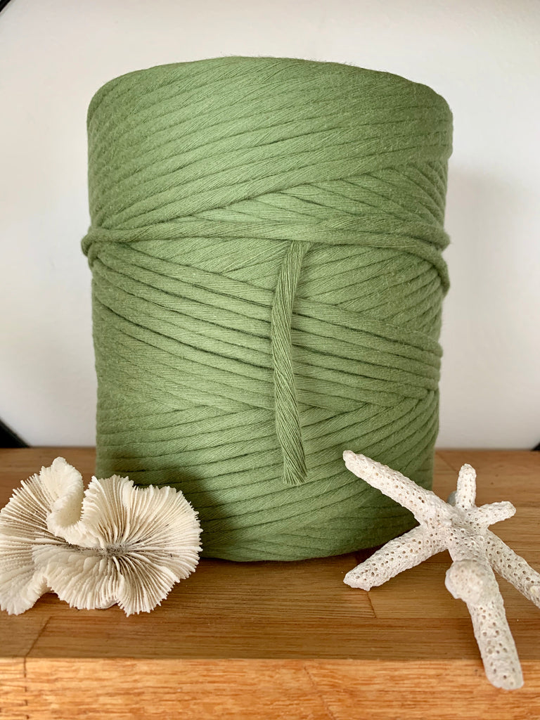 1kg 5mm 100% Pure Deluxe Macrame Cotton 1ply String - Avocado