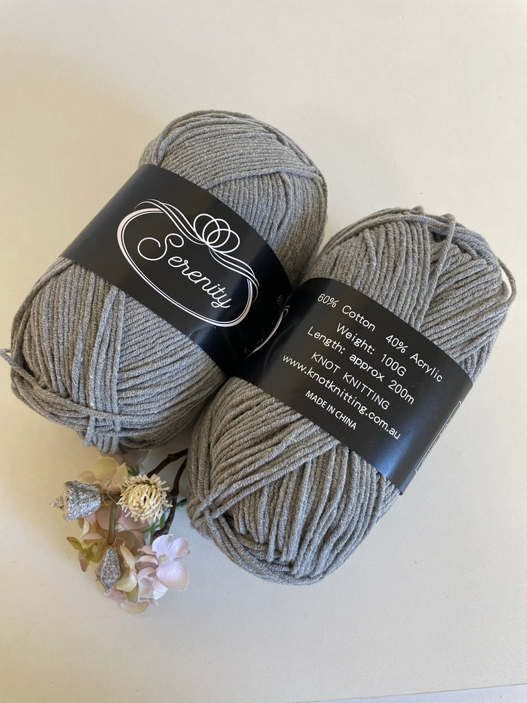 KK Serenity Cotton Yarn - Grey Marle (18)