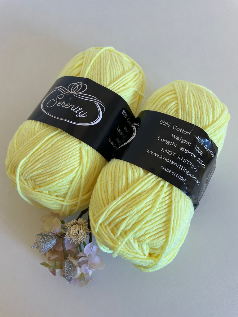 KK Serenity Cotton Yarn - Baby Yellow (52)