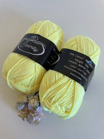 KK Serenity Cotton Yarn - Baby Yellow (52)