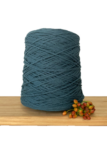 Coloured 1ply Cotton Warping Macrame Crochet String - 1.5mm - Mallard