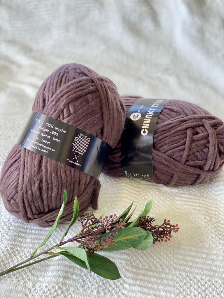 Chunky Yarn - Aubergine – Knot Knitting