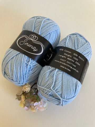 KK Serenity Cotton Yarn - Softest Blue (28)