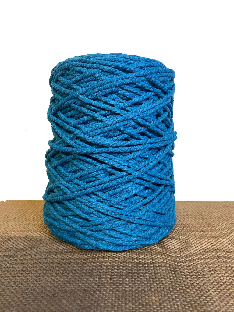 1kg Coloured 3 ply Recycled Macrame Cotton Rope - 4mm - Peacock