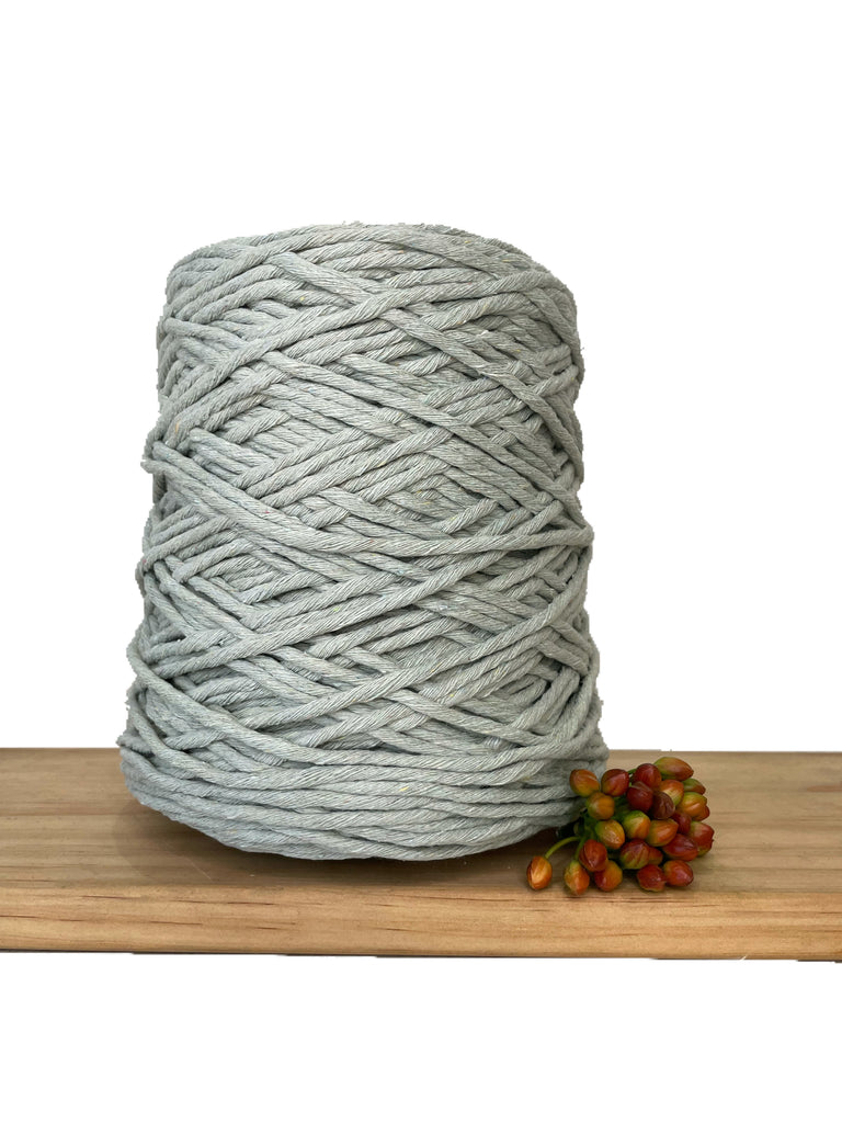 1kg Coloured 1ply Recycled Macrame Cotton String - 3mm - Softest Sage
