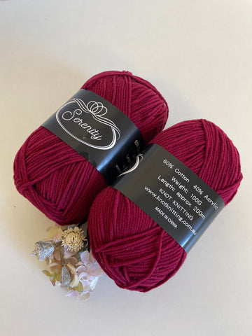 KK Serenity Cotton Yarn - Burgundy (16)