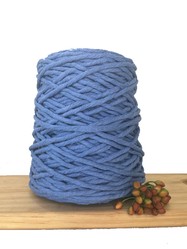 1kg Coloured 1ply Macrame Cotton String - 5mm - Santorini Blue