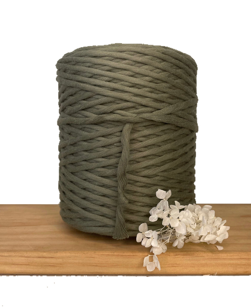 1kg 5mm 100% Pure Deluxe Macrame Cotton 1ply String - Khaki