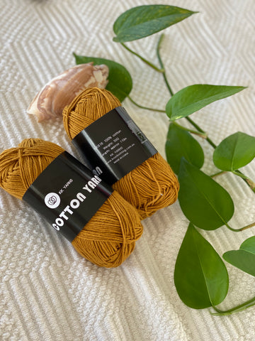 Cotton Yarn - Mustard - PACK OF 10