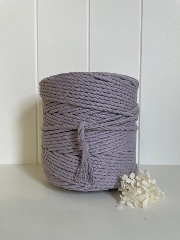 1kg 5mm 3ply Deluxe Recycled Cotton Rope - Orchid Bloom